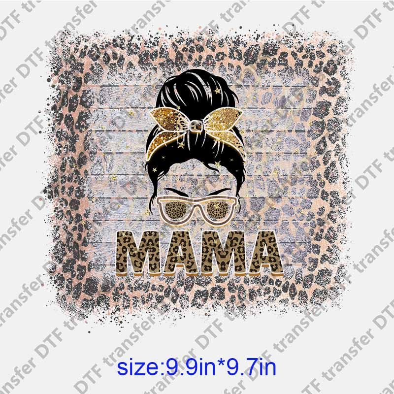 Messy bun girl Mama momlife  DTF transfer NO.1277