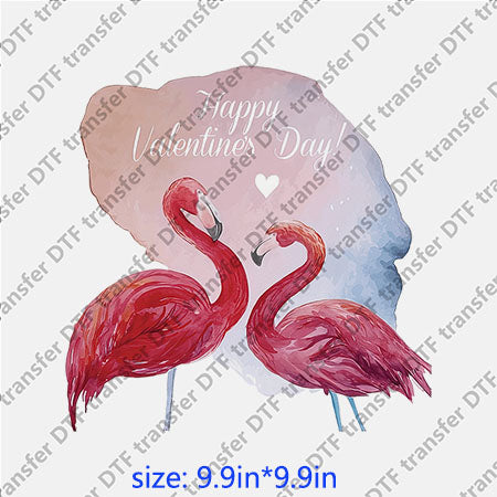 Flamingo animal Valentine's Day animal DTF transfer ANM.094