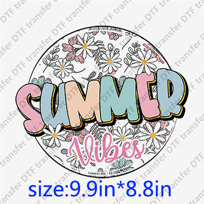 Summer vibes flower DTF Transfers SMM.107