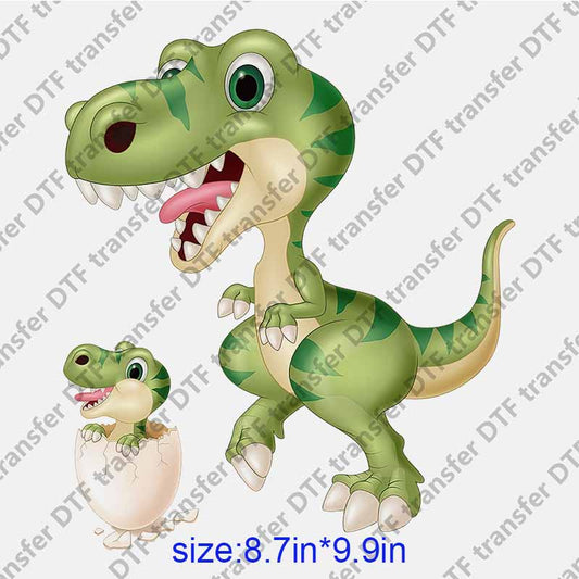 Mom Dinosaur and baby dinosaur  DTF transfer NO.1061