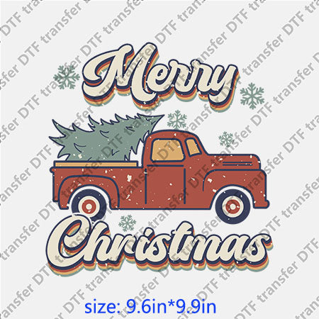 Truck pinetree Chirstmas DTF Transfer XMAS.012