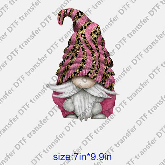 gnome with pink clothes DTF transfer NO.1178