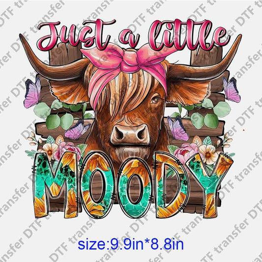 Animal Highland Cow Moody DTF transfer ANM.130