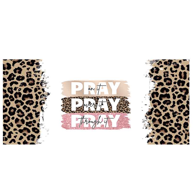 Leopard print 16oz UV DTF  Cup Wraps