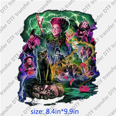 Hocus pocus Children witches cat women Horror DTF Transfer PH-002