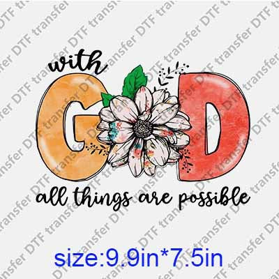 Christian Jesus God DTF transfer JES.022