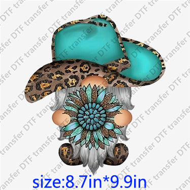 Gnome gnomie leopard hat Animal DTF transfer ANM.035