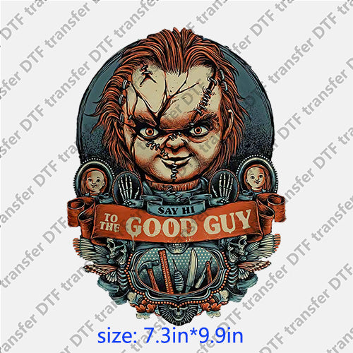 To the good guy zombie Skull flower ghost man Halloween Horrible DTF transfer HR.033