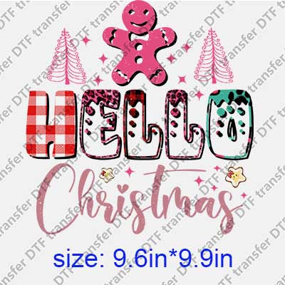 Pink Christmas Letters DTF transfer XMAS.124