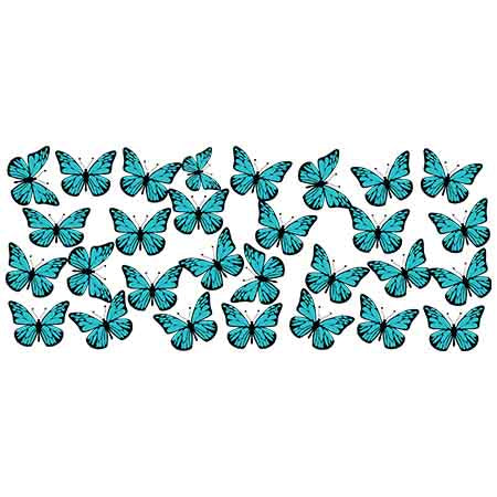 Beautiful Butterfly  16oz UV DTF  Cup Wraps