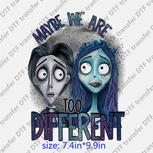 Jack sally maybe we are too different ghost Halloween Horrible DTF transfer HR.006