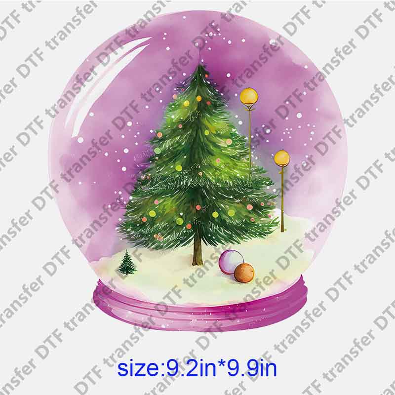 Christmas Tree in Crystal ball DTF transfer XMAS.062