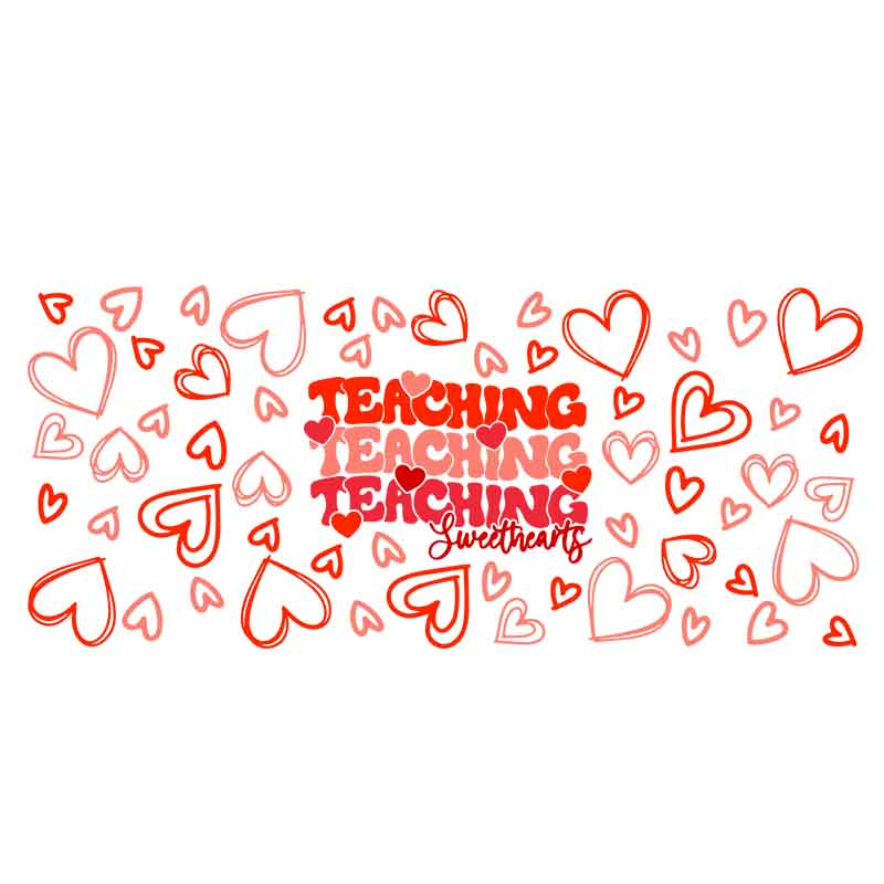 Teacher Love Inspire 16oz UV DTF  Cup Wraps