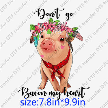 Ginie pig scarf flowers sunflowers dont go bacon my heart  Animal DTF transfer ANM.092-