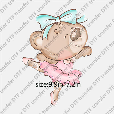 Cartoon Ballet Bear DTF Transfers CARTOON.008