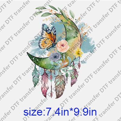 Butterfly and Flowers DTF transfer BTF.046