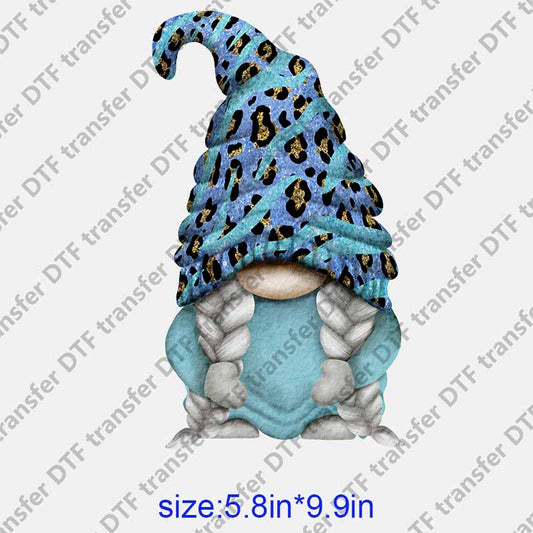 Gnome with blue clothes DTF transfer NO.1179