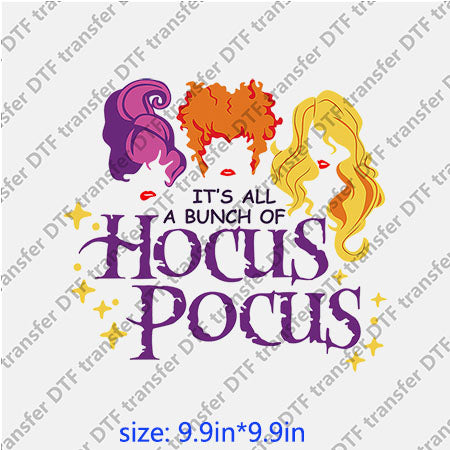 Hocus pocus hairy Horror DTF Transfer PH-013