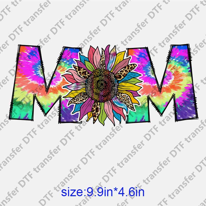 Mama momlife sunflower letters  DTF transfer NO.1269