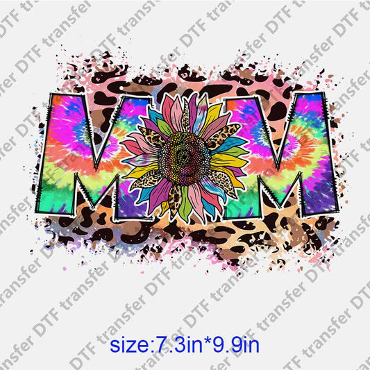 Mama momlife sunflower letters  DTF transfer NO.1268