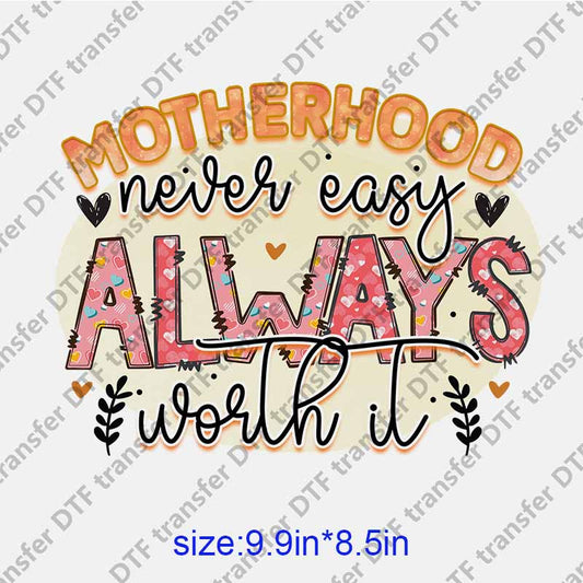 Mama momlife letters MOTHERHOOD  DTF transfer NO.1287