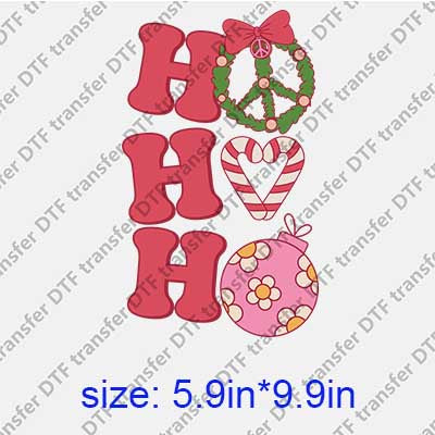 Pink Christmas Letters DTF transfer XMAS.125