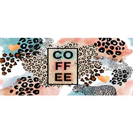 Coffee Cups Letters 16oz UV DTF  Cup Wraps