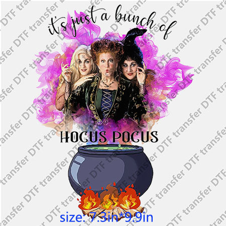 Hocus pocus burn fire women Horror DTF Transfer PH-018