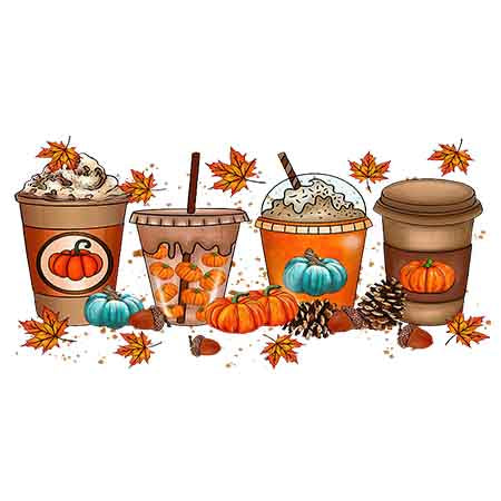 Pumpkin Halloween Thanksgiving 16oz UV DTF  Cup Wraps