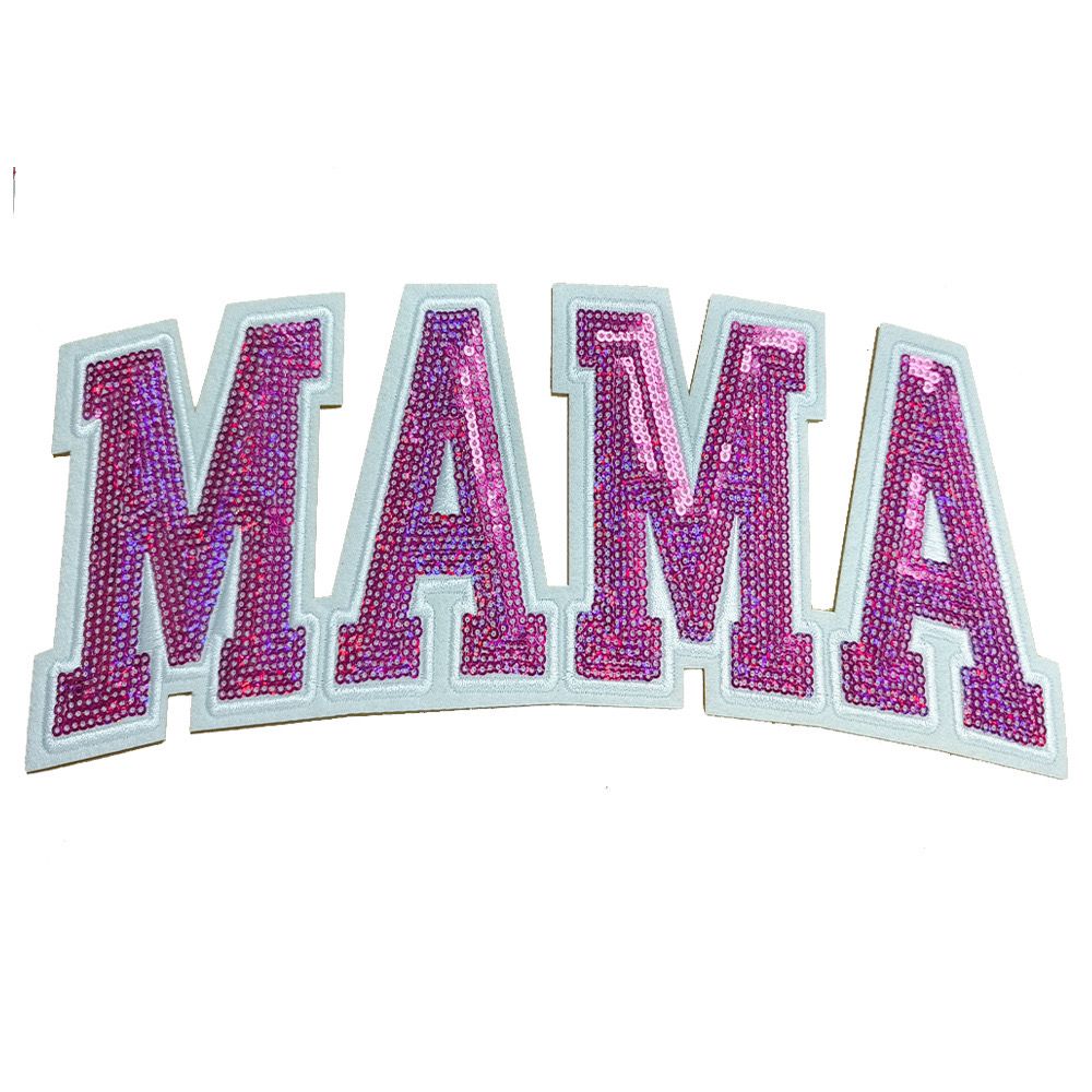 Large paillette Mama patches