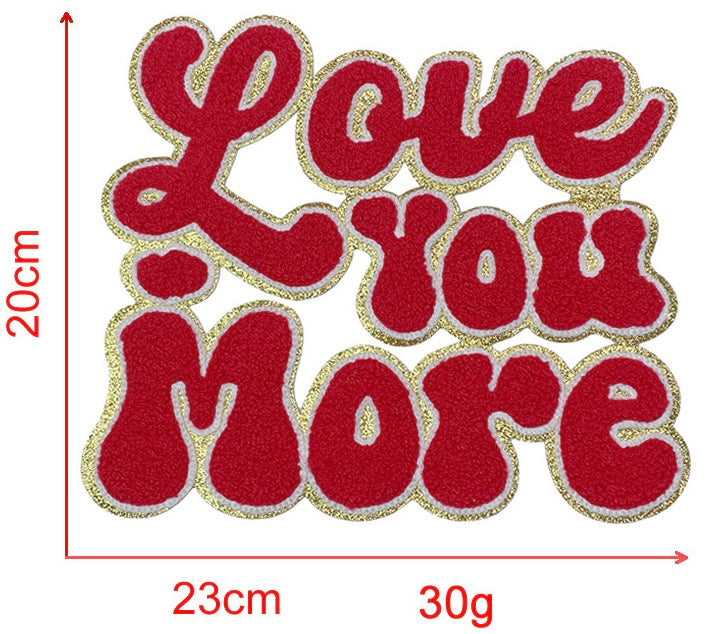 Valentines Day Chenille Patches-LOVE/ Be Mine/ XOXO