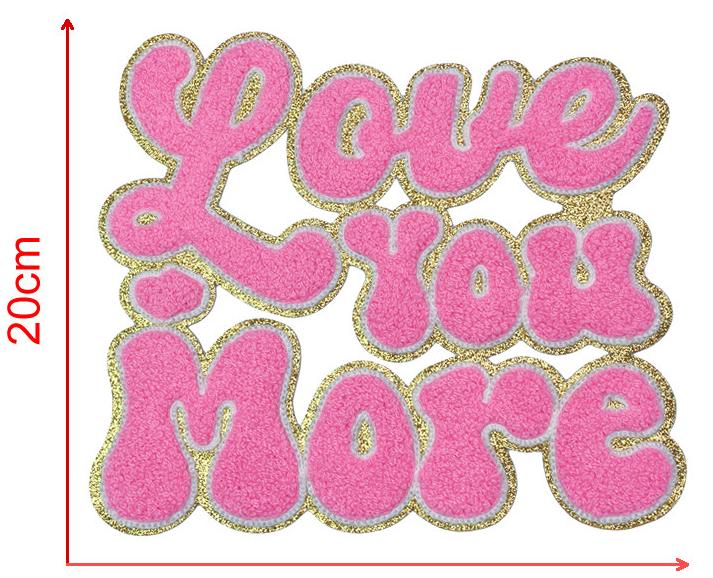 Valentines Day Chenille Patches-LOVE/ Be Mine/ XOXO