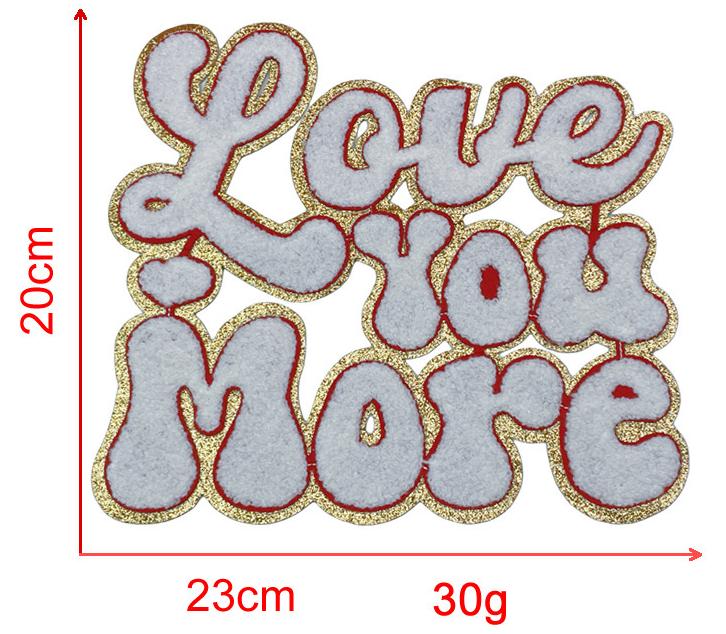 Valentines Day Chenille Patches-LOVE/ Be Mine/ XOXO