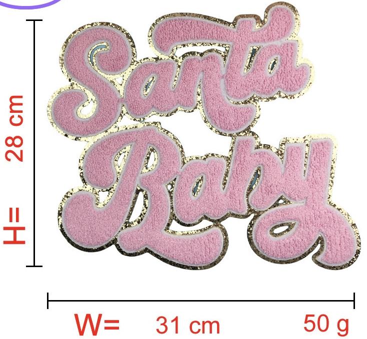 Christmas Santa/ Christmas MAMA DAD / Santa Baby / Merry Bright / Chenille Iron-on Patches