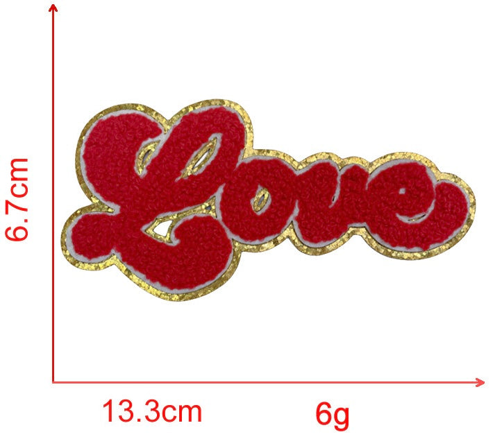 Love Chenille Iron-on Kid Patches