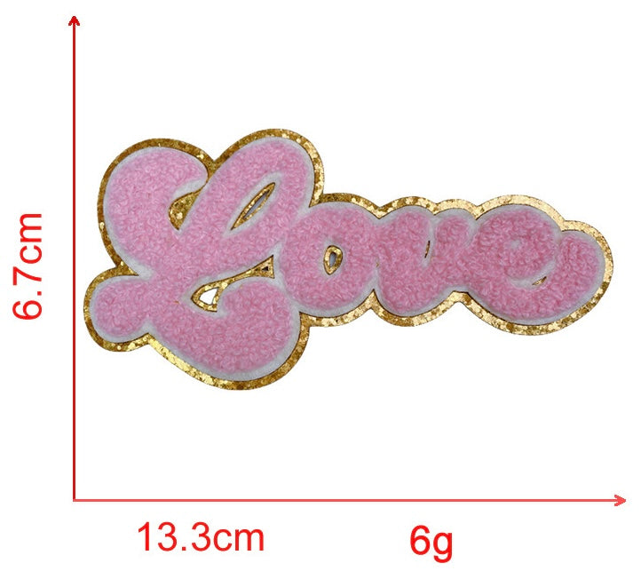 Love Chenille Iron-on Kid Patches