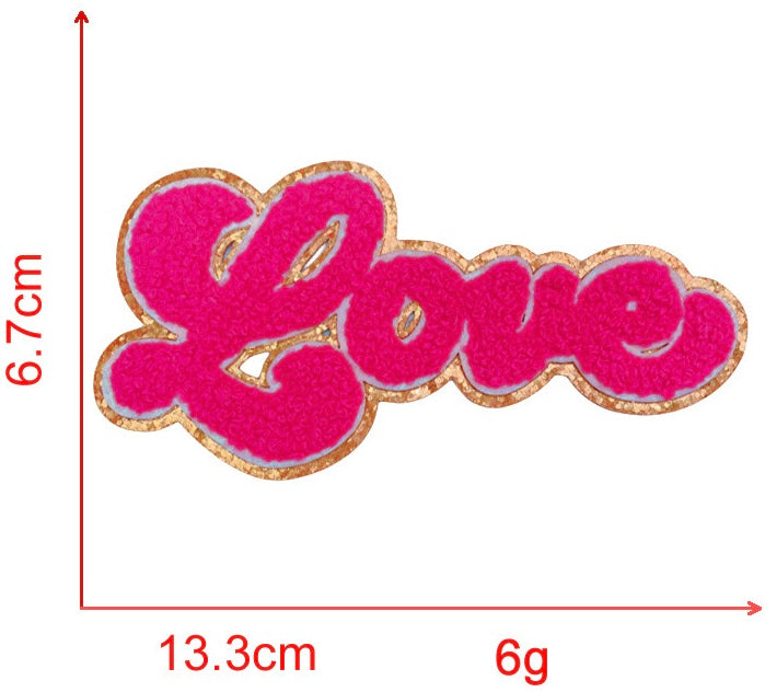 Love Chenille Iron-on Kid Patches