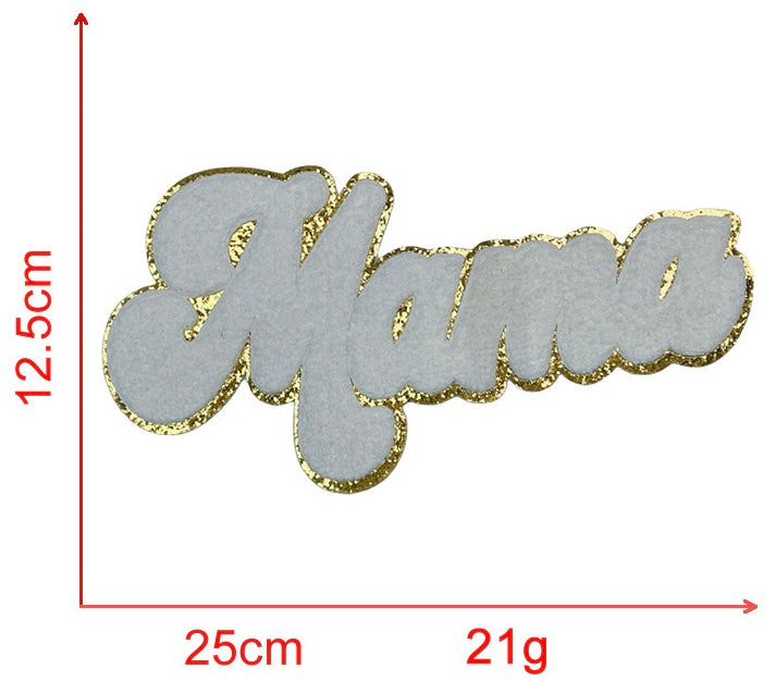 MAMA Chenille Iron-on Kid Patches