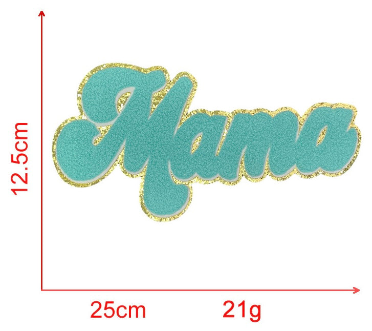 MAMA Chenille Iron-on Kid Patches