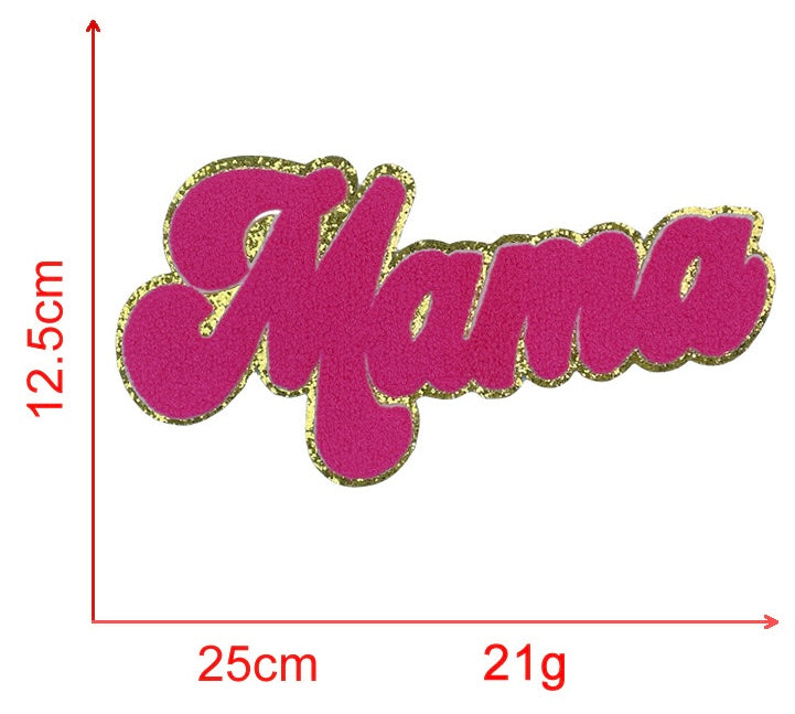 MAMA Chenille Iron-on Kid Patches