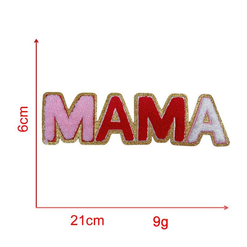 MAMA Chenille Iron-on Kid Patches