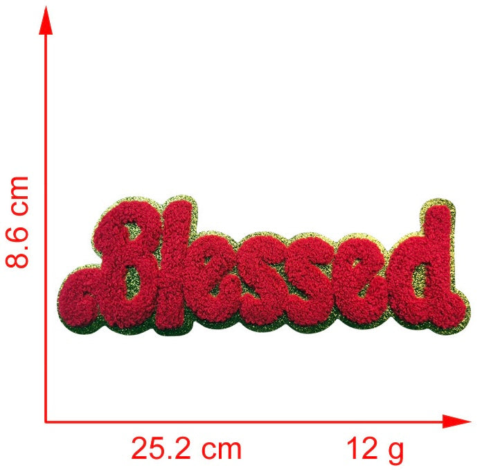 Blessed Chenille Iron-on Patches