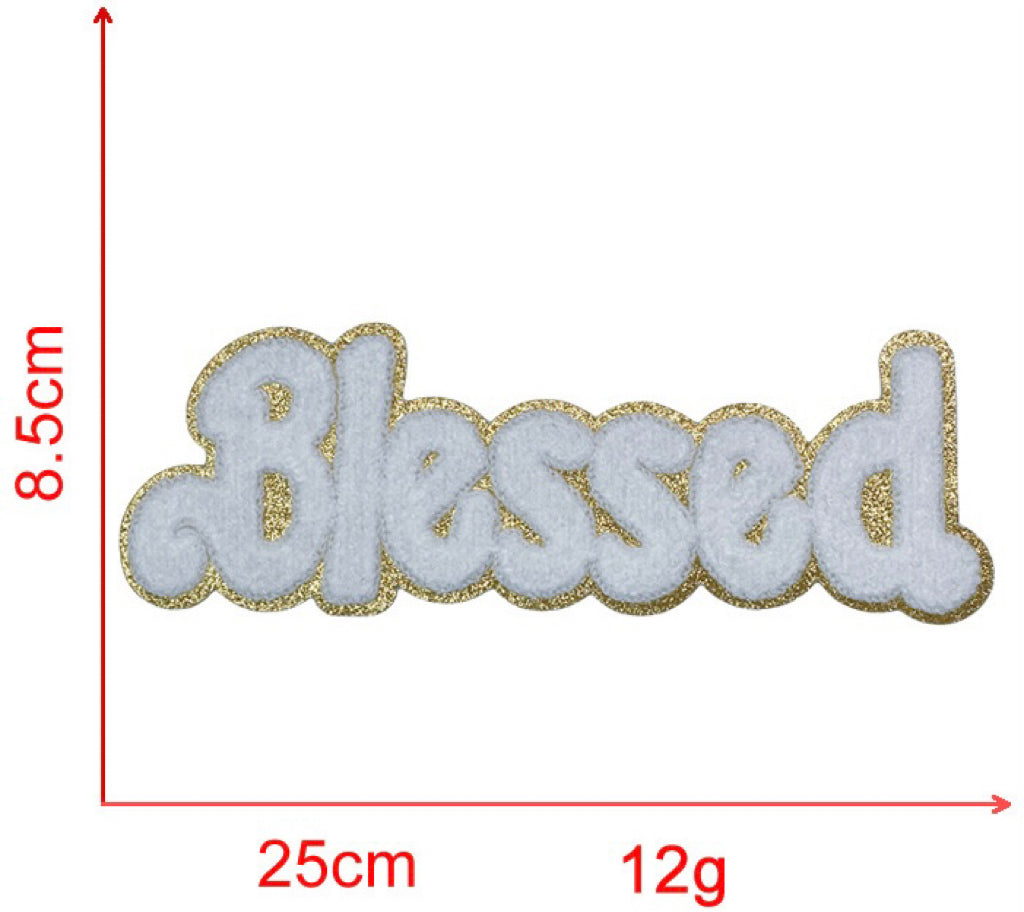 Blessed Chenille Iron-on Patches