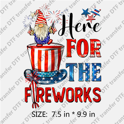 Dwarf Stars-and-Stripes Hat Here FOR THE FIREWORK Independence Day DTF Transfers IDPDD.037