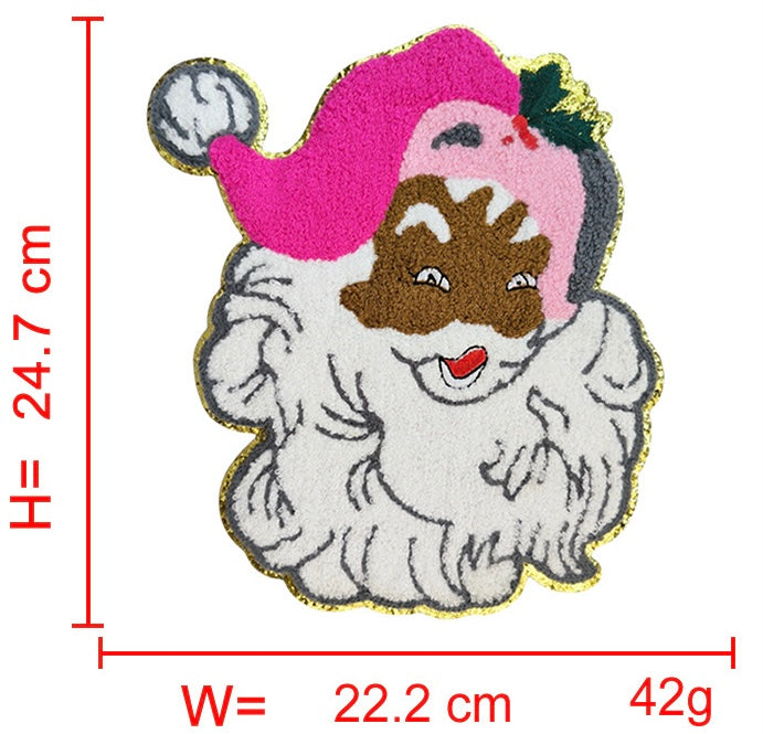 Christmas Santa/ Christmas MAMA DAD / Santa Baby / Merry Bright / Chenille Iron-on Patches