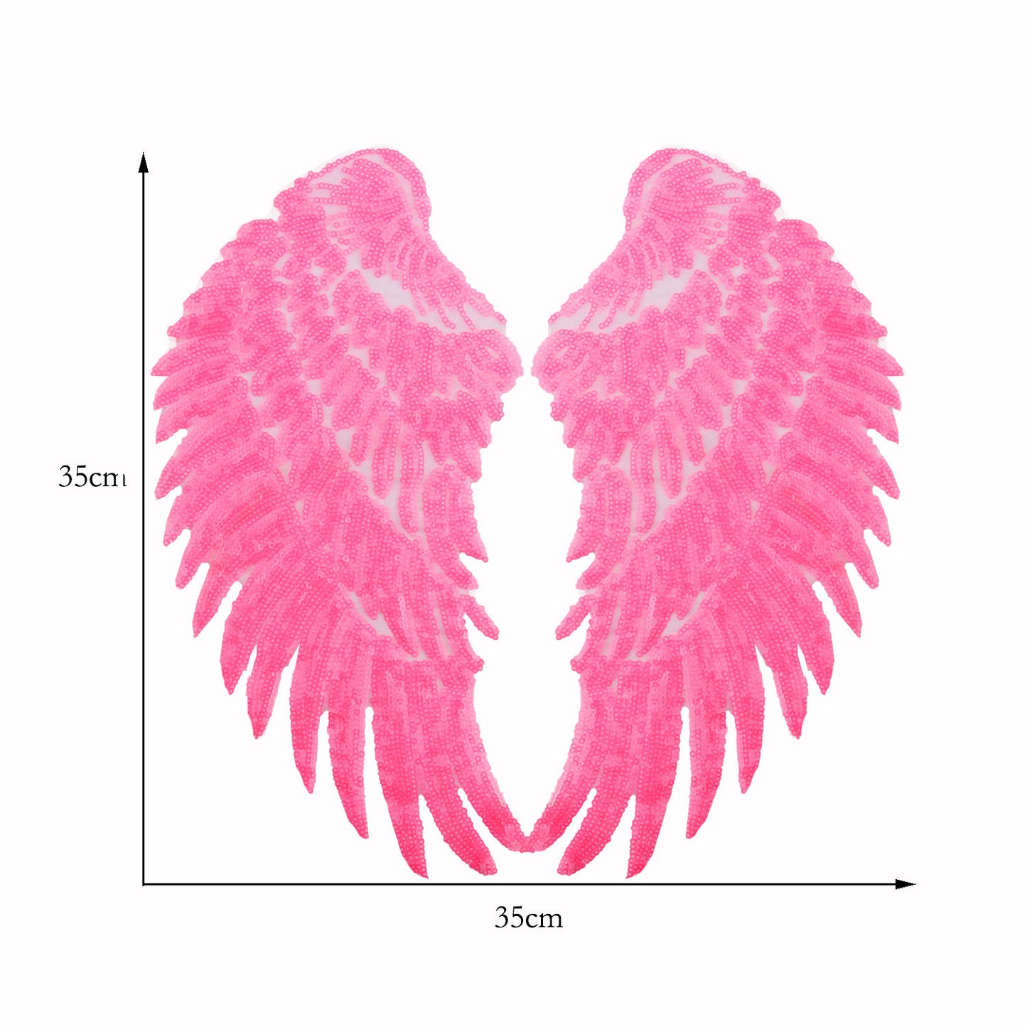 Wing Patches, Large Sequins Angel Wings Patch,Feather Wings Sequin Patch For Clothes DIY