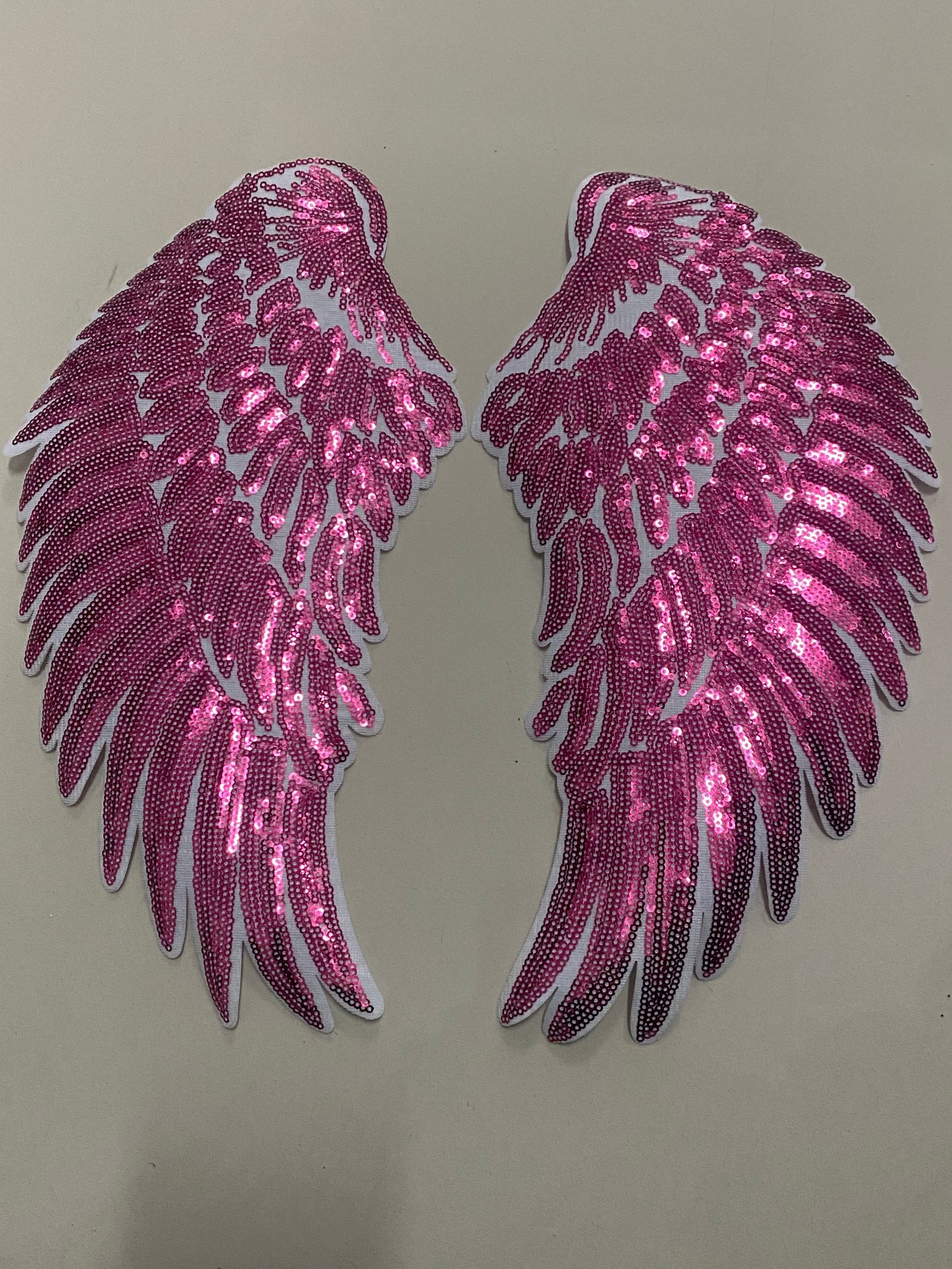 Wing Patches, Large Sequins Angel Wings Patch,Feather Wings Sequin Patch For Clothes DIY