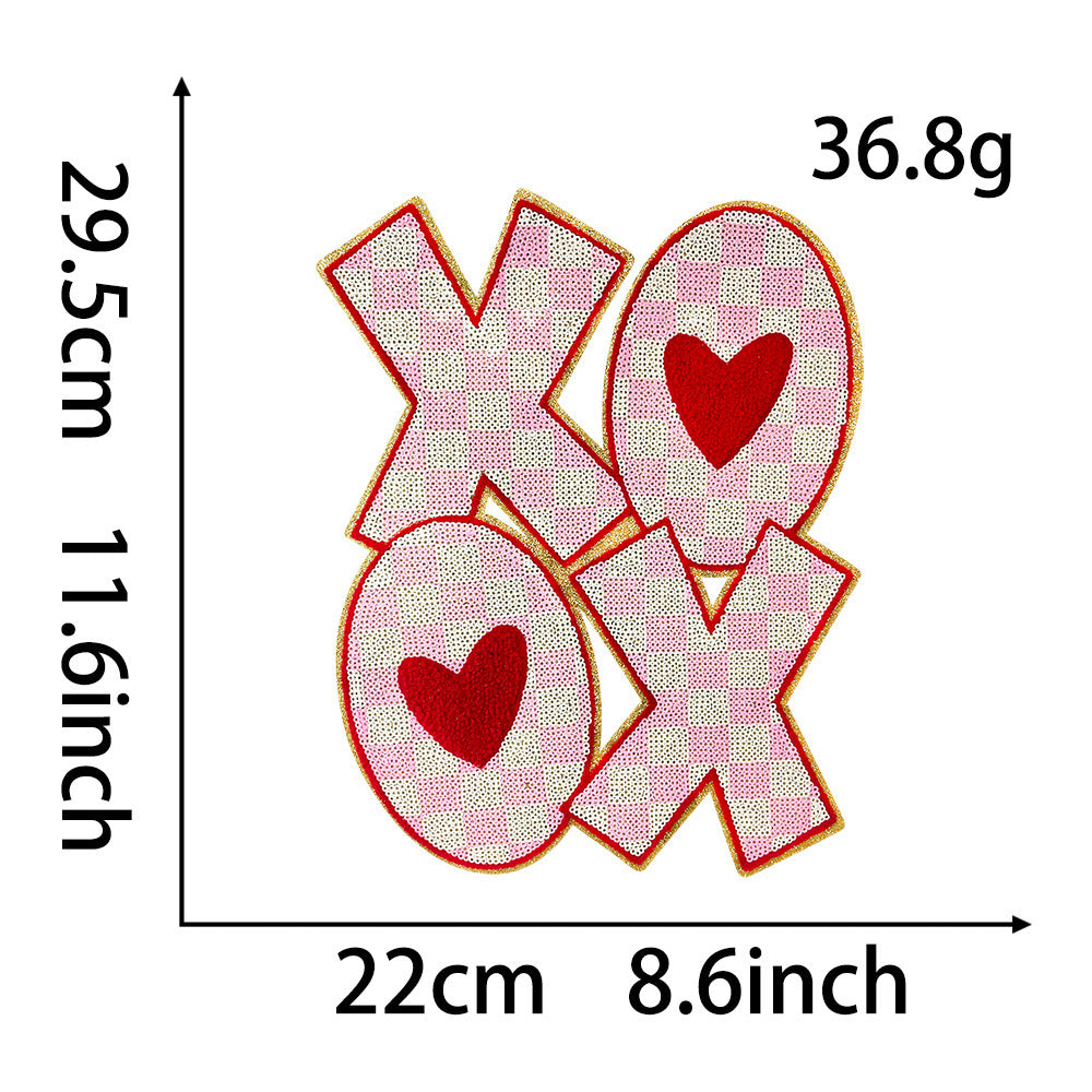 Valentines Day Chenille Patches-LOVE/ Be Mine/ XOXO