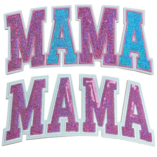 Large paillette Mama patches