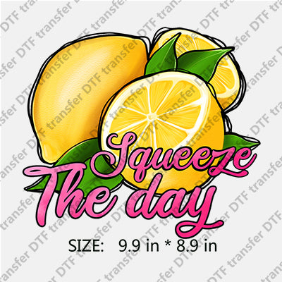 The Squeeze Day Big Lemon Summer DTF Transfers SMM.044